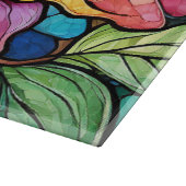 Planche À Découper hibiscus en verre tendu (Coin)