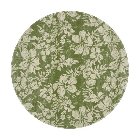 Planche À Découper Hibiscus Pareau Hawaiian Glass Cutboard (Devant)