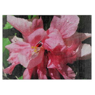 Planche à découper Hibiscus Rose Double