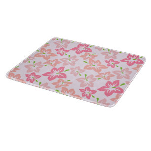 Planche À Découper Hibiscus rose, Fleurs roses, Motif de fleurs