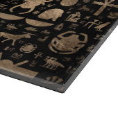 Planche À Découper Hiéroglyphes égyptiens antiques - noir et or (Coin)