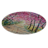 Planche À Découper Himalaya Cherry Roadside Aquarelle Paysage (Coin)