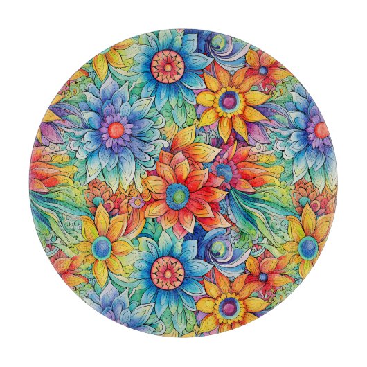 Planche À Découper Hippie Art Cutting Board (Devant)