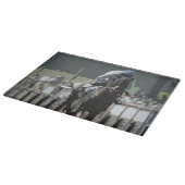 Planche À Découper Hippocampe Avec Jockey En Planche Bleue (Coin)