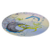 Planche À Découper Hippocampe (crâne) avec bleu/violet/beige (Coin)