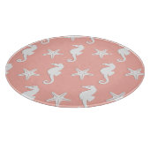 Planche À Découper Hippocampe et étoiles de mer - Corail clair rose (Coin)