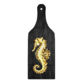 Planche À Découper Hippocampe Polygonal Or (Devant)