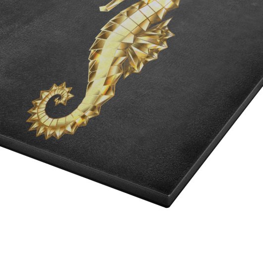 Planche À Découper Hippocampe Polygonal Or (Coin)