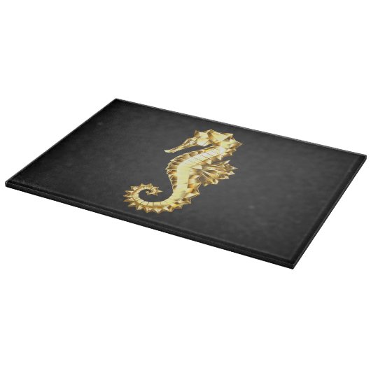 Planche À Découper Hippocampe Polygonal Or (Coin)