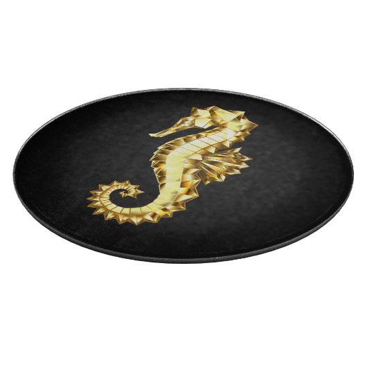 Planche À Découper Hippocampe Polygonal Or (Coin)