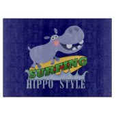 Planche À Découper Hippopotame de surfer (Devant)