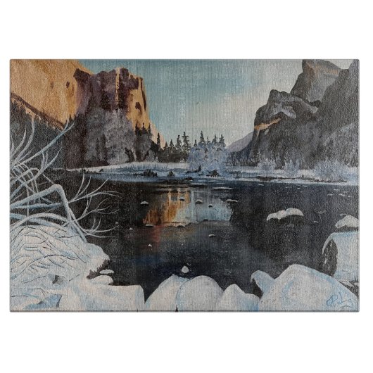 Planche À Découper Hiver à Yosemite, par Gary Poling (Devant)