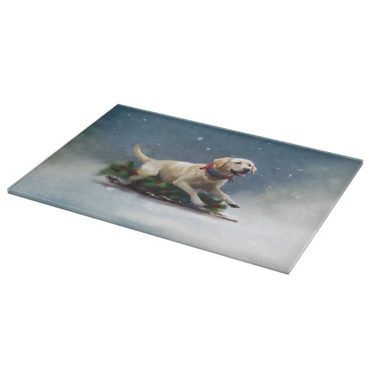 Planche À Découper hiver de Noël du Labrador (Coin)