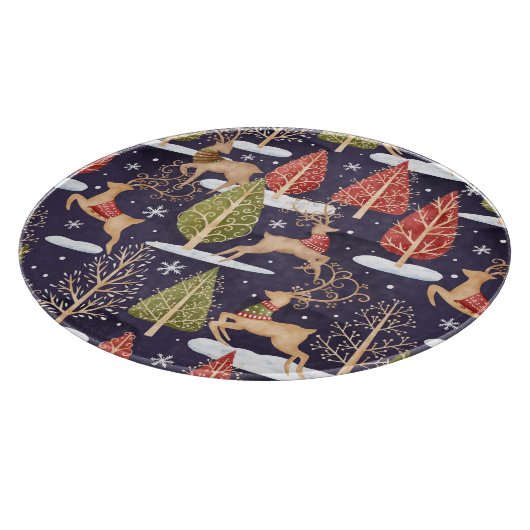 Planche À Découper Hiver des rennes Whimsical (Coin)