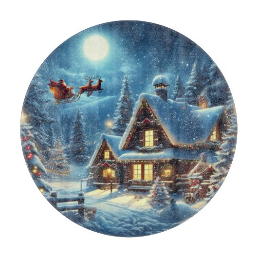 Planche À Découper Hiver/Père Noël/Noël/Neige (Devant)