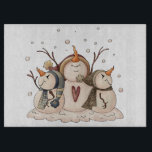 Planche À Découper Hiver primitif de Christmas Snowman Rustic<br><div class="desc">Snowman snowflake rustique pays hiver primitif cuisine de Noël planche à découper. Modifiez l'arrière - plan de couleur et personnalisez si vous le souhaitez. Cliquez simplement sur le bouton "Personnaliser". Ajoutez une cuisine,  un cadeau et un décor maison assortis. Copyright © Trina Clark</div>