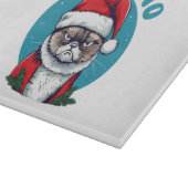 Planche À Découper Ho ho non - drôle de chat grumpy santa (Coin)