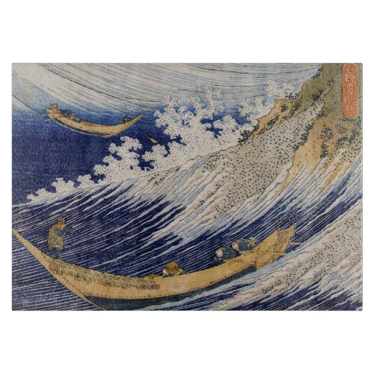 Planche À Découper Hokusai Ocean Waves Sea Boats (Devant)