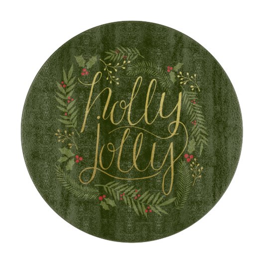 Planche À Découper Holly Jolly Christmas Cutting Board (Devant)