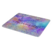 Planche À Découper Holographe Script Glam Parties scintillant Opale (Coin)