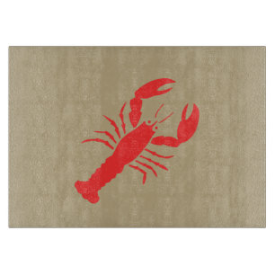 Planche À Découper homard rouge sur kaki