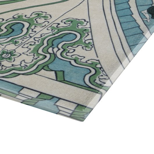 Planche À Découper Honganji Temple Vista du Mont Fuji Bois japonais (Coin)