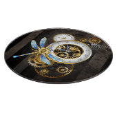 Planche À Découper Horloge à vapeur avec libellule mécanique (Coin)