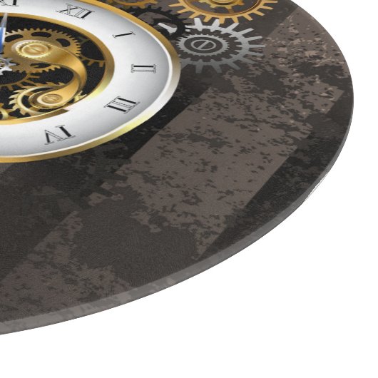 Planche À Découper Horloge à vapeur avec libellule mécanique (Coin)