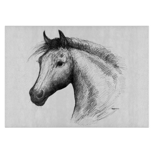 Planche À Découper Horse : White (Devant)