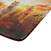 Planche À Découper Horses at sunset throw pillow (Coin)