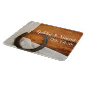 Planche À Découper Horseshoe et Satin Country Barn Mariage (Coin)