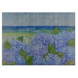 Planche À Découper Hortensias par la mer