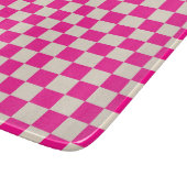 Planche À Découper Hot pink and tan checkerboard pattern (Coin)