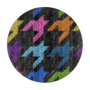 Planche À Découper Houndstooth : imitation de toile brute.