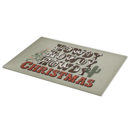 Planche À Découper Howdy Howdy Howdy Noël Famille Noël Noël Jeu cadea (Coin)