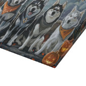 Planche À Découper Husky Sibérien Halloween Effrayant (Coin)