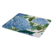 Planche À Découper Hydrangea Bleue Fleurie Aquarelle Côtière (Coin)