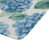 Planche À Découper Hydrangea Bleus Aquarelle Florale Botanique Florai (Coin)