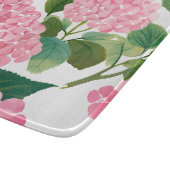 Planche À Découper Hydrangea Rose Aquarelle Florale Côtière (Coin)