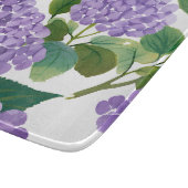 Planche À Découper Hydrangea Violette Fleur Côtière Aquarelle Florale (Coin)