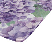 Planche À Découper Hydrangea Violette Fleur Lavande Aquarelle  (Coin)