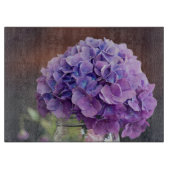 Planche À Découper Hydrangée violette dans Mason Jar Photo (Devant)