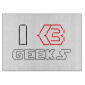 Planche À Découper I Heart Geek ASCII ART (Devant)