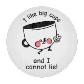 Planche À Découper  I Like Big Cups – Funny Glass Cutting Board (Devant)
