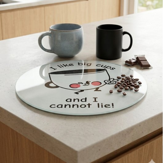 Planche À Découper  I Like Big Cups – Funny Glass Cutting Board