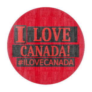 Planche À Découper "I LOVE CANADA" Mignonne Expression Design Acheter