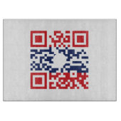 Planche À Découper I Love Laos (Khoy Huk Lao) Drapeau QR Code | Geek (Devant)