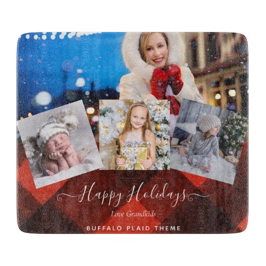 Planche À Découper I Love My GRANDMA - PHOTO COLLAGE Grand-parent Cad (Devant)