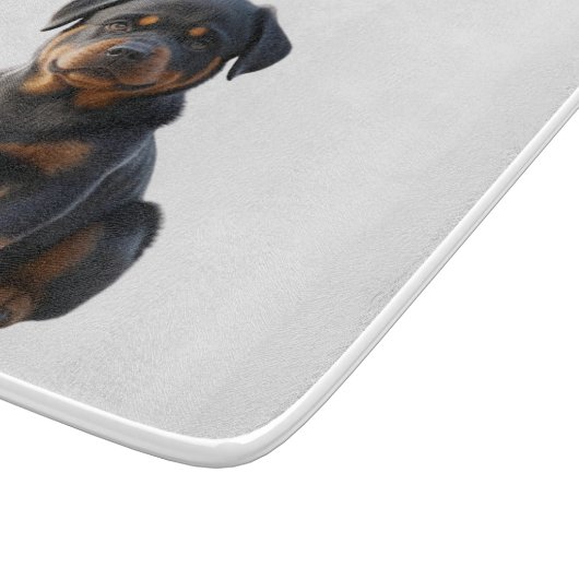 Planche À Découper I Love My Mom Rottweiler Puppy (Coin)