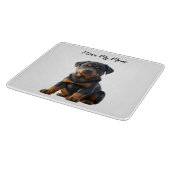 Planche À Découper I Love My Mom Rottweiler Puppy (Coin)